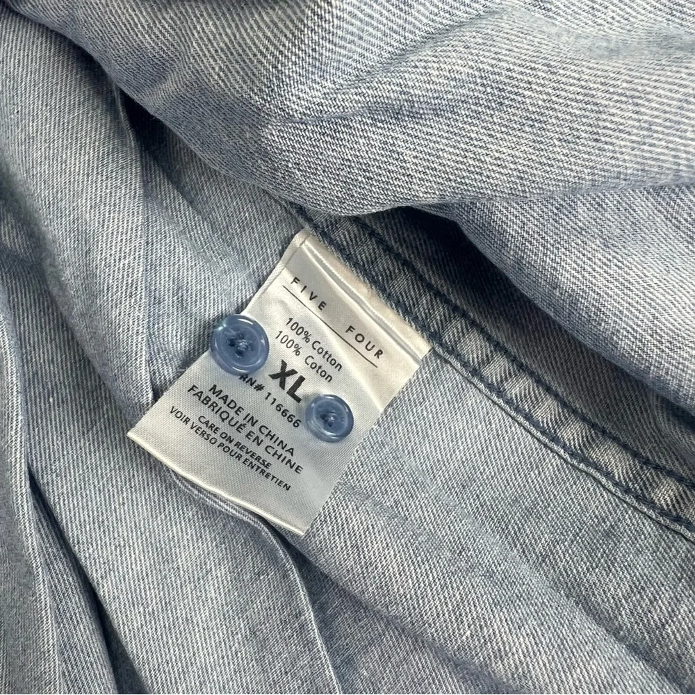 Five four men’a denim cotton button down shirt XL L14-10 - Picture 6 of 6